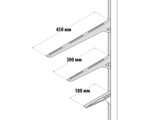 Кронштейн облегчённый 180 (левый)